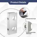 Lock and Door Reinforcer Plate, Reinforce and Repair Doors, Add Extra Security to Your Home, Latch/Deadbolt Cover Plate 2-3/4 in Backset, 1-3/8 in Thickness, Stainless Steel Door Guard