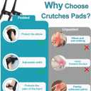 Forearm Crutches for Adults Have Elastic Crutches Padding for The Elbow+Hand Padding, Increases Walking Comfort
