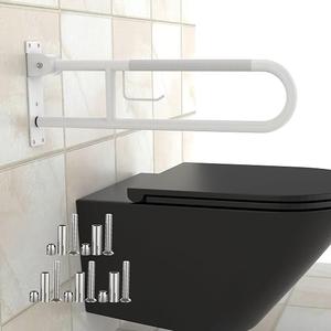 24 Inch Toilet Grab Bar, Munzong Flip-Up Handicap Bars with Paper Holder
Brushed Nickel Anti-Slip Bathroom Toilet Safety Rails Stainless Steel Knurled Support handrails for Seniors Elderly