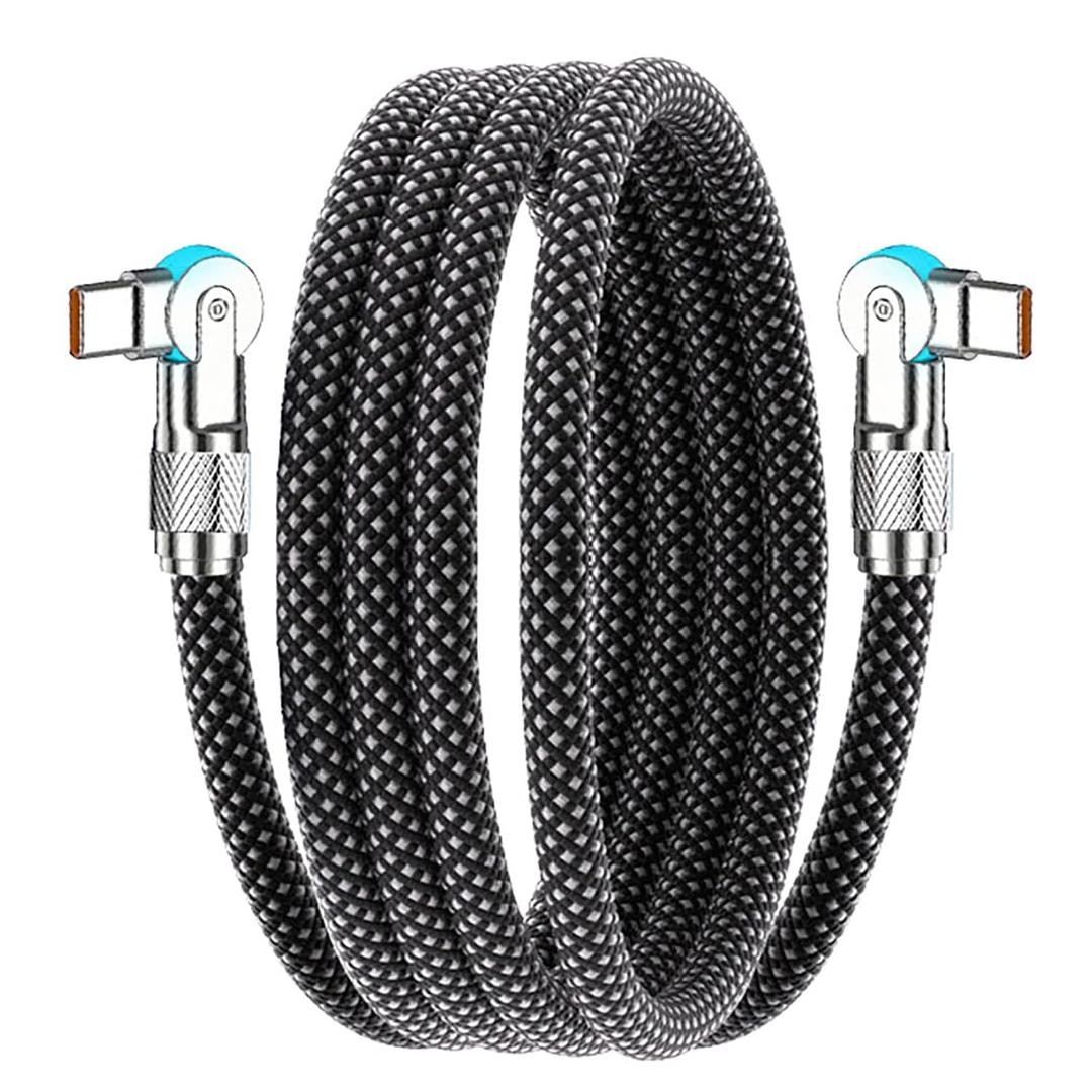 60W USB C to USB C Cable 10FT,180°Rotation Long USB C Cable Fast Charging, Nylon Braided Type C Charger Cord for iPhone 17/16/15,MacBook,iPad,Samsung ﻿