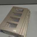 BESTTEN 5 Pack 4-Gang Signature Collection Champagne Gold Screwless Wall Plate, Golden Decorator Outlet Cover, for Light Switch, Dimmer, Receptacle, H4.69 x W8.35