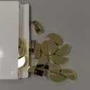 Vicenpal 40 Pcs Gold Table Number Holders Wedding Acrylic Card Place Holders with Card Slot Table Sign Display Stands for Photo Menu Office Meeting Restaurant Wedding Party Events (Semicircular)