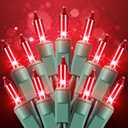 Green Red Christmas Lights Decoration 59 Mini Lights  UL Certified Mini Bulb String Lights for Outdoor Christmas Tree Garden Patio Wedding Decor