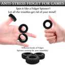 Cevioce Fidget Toys Adults,12 Pcs Magnetic Rings Silicone Spiky Sensory Rings,Fidget Magnetic Spinner Ring for Teens Boys Coolest Texture Autism Stress Relief Toy Birthday Gifts Classroom Prizes Kids