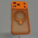 360 Spin Magnetic Stand for iPhone 17 Pro Max Case, [Fit for MagSafe][Military Protection][Full Camera Protection] Adjustable Kickstand iPhone Case for iPhone 17 Pro Max 6.9", Cosmic Orange