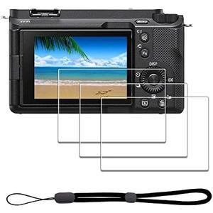 iDaPro Screen Protector for Sony Alpha A6700 A7C II 7C II A7CII / 6700 ZV-E1 ZVE1 & Hand Lanyard [3+1 Pack] Tempered Glass Easy Installation