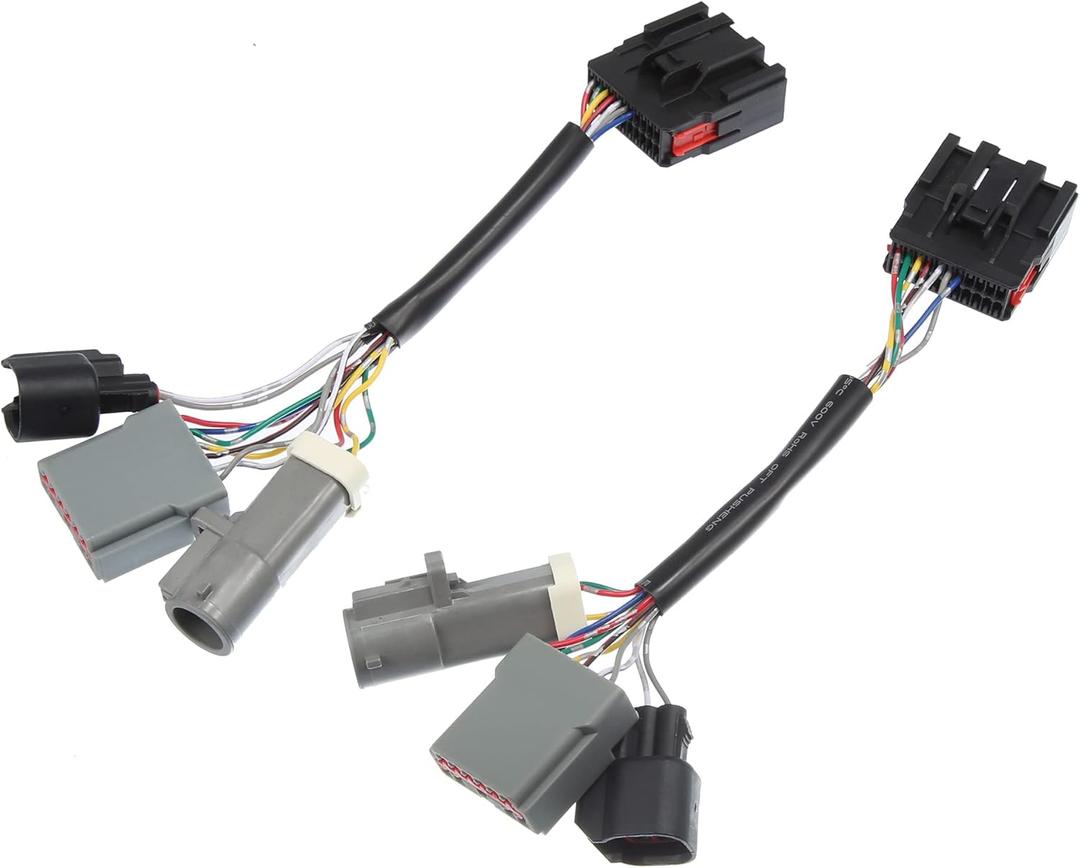 X AUTOHAUX 2 Pcs Tow Mirror Wiring Harness Adapter for Ford F250 F350 F450 F550 Truck 1999-2007 Truck Mirror Wiring Connector Mirrors Power Heated Upgrade Harness