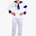 fun shack Mens Sailor Costume, Adult Sailor Halloween Outfit, Nautical Costume for Men, Maritime Dress Up Size L