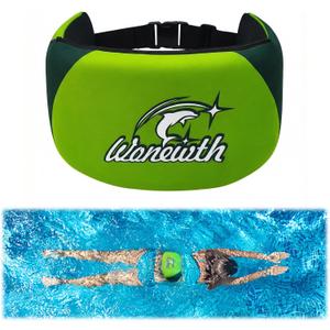 Swim Belt,Flotation Belt for Adults,Aqua Jogging Belt with Zippered Pocket & Adjustable Buckle,3-Section EPE Water Aerobics Belt for Swimming Training Pool Water Exercise