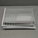 REALINN Under Sink Organizer, Pull Out Cabinet Organizer 2 Tier Slide Out Sink Shelf Cabinet Storage Shelves, Under Sink Storage for Kitchen Bathroom Cabinet, White, 1 Pack