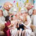 20PCS Silver Rose Gold Round Foil Balloon, 18 Inch Round Foil Balloons, Round Aluminum Giant Balloon For Birthday Valentine's Day Party Wedding Anniversary Engagement Baby Shower Decorations