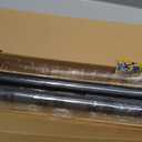 Refrze Room Divider Tension Curtain Rod, 83-122 Inch Tension Shower Curtain Rods, Curtain Rods No Drilling for Window,Adjustable Bathroom Stall Tension Pole-Black