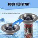 3-in-1 Kitchen Sink Drain Filter Pop-up Stopper with Filter Basket 304 Stainless Steel It has The Function of Fast Drainage and Odor Isolation Suitable for U.S. Standard 3-1/2" Sink drains