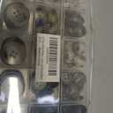 110-Piece Resin Sewing Buttons Set, 4-Hole Round Buttons, 15mm/20mm/25mm, 5 Colors for Blazers and Coats Brown/Black