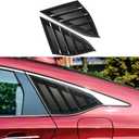 Rear Side Window Louvers Compatible for Honda Accord 2022 2021 2020 2019 2018 Accesories Sport Style Air Vent Cover (Matte Black)