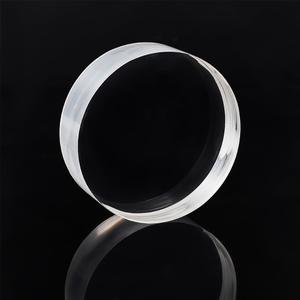 FINGERINSPIRE Clear Polished Acrylic Display Block 1" H x 3" D Clear Acrylic Display Base Solid Acrylic Cube Jewelry Display Stands for Showing Collectibles Jewelry Cosmetics