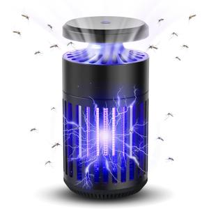 Pest Sniper Indoor Insect Trap,Attracts and Zaps Mosquitos, Gnats, Moths, Fruit Flies2 in 1 Bug Zapper with Suction and Electric Grid (Black)