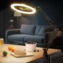 UBeesize 12 Ring Light with Overhead Phone Mount, LED Selfie Light with Stand and Phone Holder for iPhone and Laptop, Desk Light for Video Recording, Zoom Meeting, Live Streaming, Tiktok, YouTube