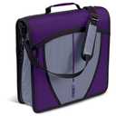 Case-it Mighty Zip Tab School Zipper Binder | 3-Inch O-Rings, 600-Sheet Capacity, 5-Subject Expanding File Folder, Multiple Pockets & Storage Organizer, Shoulder Strap | D-146 Purple Eclipse