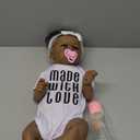 Wamdoll 20 Inch Realistic Black Reborn Baby Doll Soft Weighted Body African American Newborn Girl Doll Birthday Gift Set That Look Real and Feel Real (White)