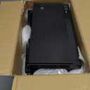 Vehipa Fish Tank, 2.4 Gallon Fish Aquarium, Fish Tank Starter kit with Smart Humidifier, Temperature Display, 7-Color Lighting, 3 in 1 Quiet Pump with Filteration & Oxygenation & Circulation (Black)