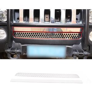 Stainless Steel Honeycomb Mesh Grill Spoiler Bumper Vent fit for Hummer H3 2005-2009,Vent Mesh Grille Accent Trim Cover