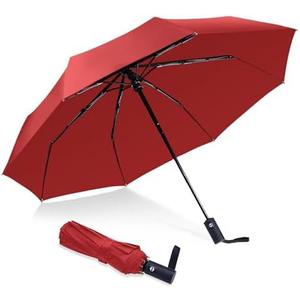 NPCQUN Travel Essentials Umbrella Windproof Compact Collapsible Light, Automatic, Strong and Portable, Wind Resistant Folding Small Umbrella for Rain