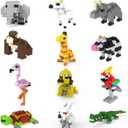 Mini Building Blocks Animals,Party Favors for Kids,12 in 1 Stem Toys Building Sets, Assorted Mini Animals Building Blocks Sets for Goodie Bags, Prize,Cake Topper
