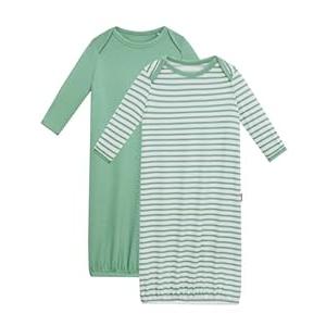 Bamboo Viscose 2-Pack Baby Gowns for Boys and Girls Long Sleeve Infant and Newborn Sleepers (American Festival/Blue) 0-6months