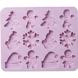 Ciieeo 1pc Christmas Silicone Baking Molds Creative Biscuit Moulds for Boys and Girls Festive Cake Moulds for Fun Cookie Making Tool for Christmas Parties