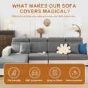 Couch Cushion Covers, Sectional Couch Covers, Stretch Couch Covers for L Shaped & Modular Seats, Pet-Friendly Furniture Protector with Stripe Design (Gentleman Gray, 2 Seaters+1 Chaise)