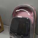 Vivicreate Large Cat Backpack Carrier for Travel and Hiking Transparent Pet Bubble Backpack for Cats up to 20lbs with Ventilation and Padded Straps Mochila para Gatos transportadora mascotas (Pink)