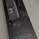 CHESONA Wireless Keyboard and Mouse Combo, Wireless Rechargeable Full Size Mulit-Device (BT 5.0+3.0+2.4G) Keyboard Mouse Combo for Mac OS/iOS/Windows/Android (Silver Black)