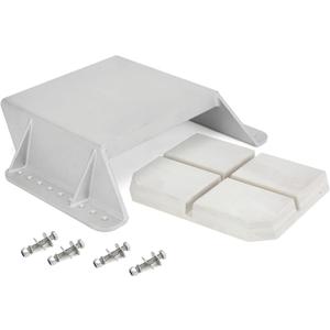 MJ-1-DP Jack Plate 4'' Setback Small Engine Jack Plate for Outboard Motor Up to 35 HP Manual Add Distance Between Engine and Transom, Wooden Mounting Block Included