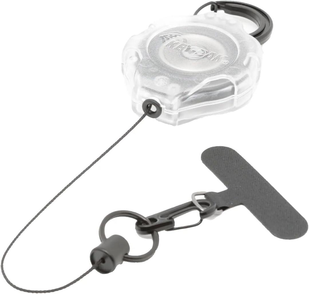 KEY-BAK Ratch-It Retractable Anti-Theft Phone Tether Cell Phone Lanyard with Carabiner & Universal Smartphone Case Anchor
