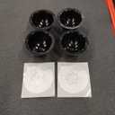 Reusable Vertuo Pods Refillable Coffee Vertuo Capsule for VertuoLine Refill Compatible with Nespresso Vertuo 150/230 ml with Aluminum Foil Lids ( Black (230 ml))