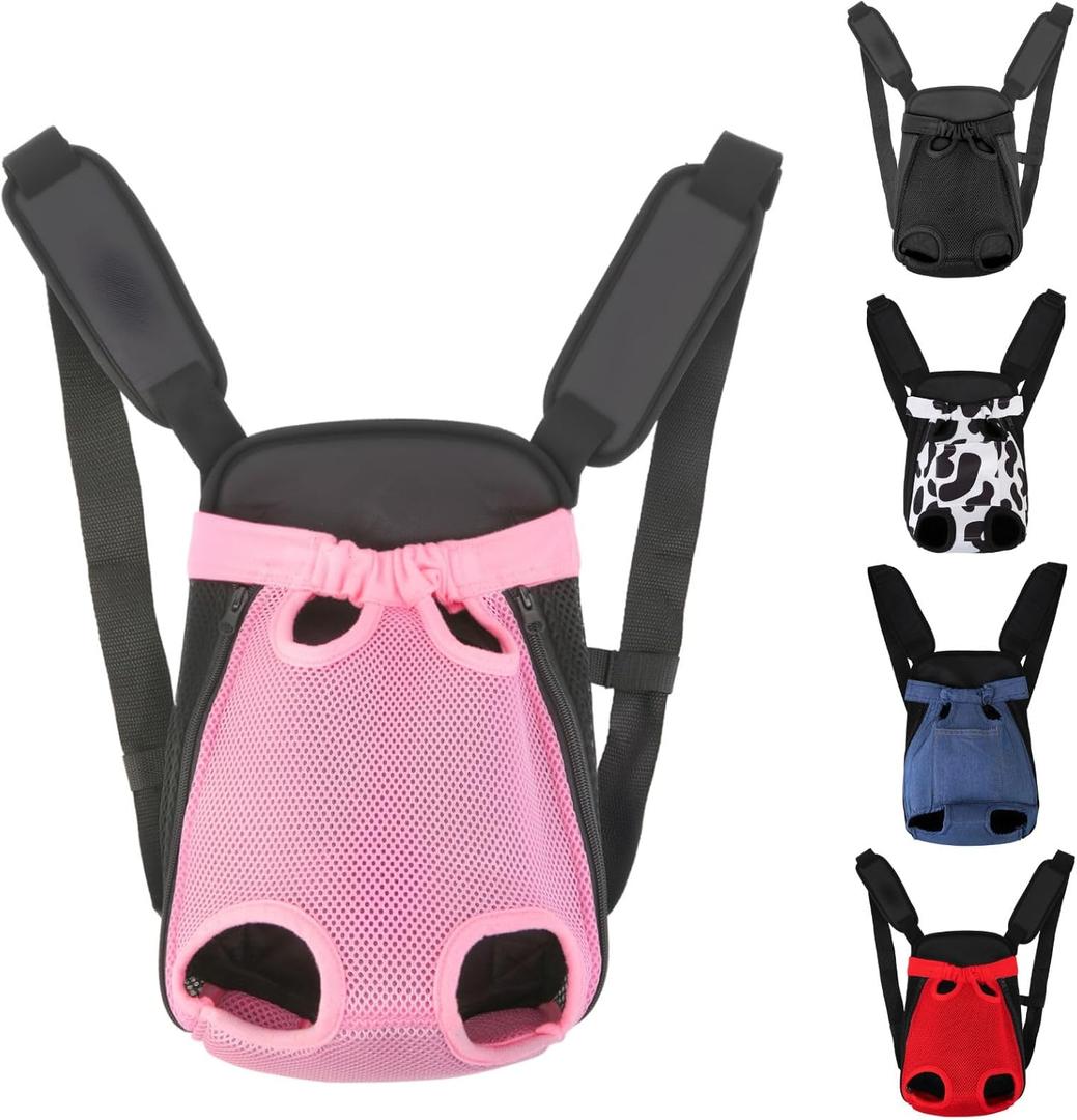 Inspack Dog Cat Backpack Carrier, Dog Carrier Adjustable for Small Medium Dogs, Pet Dog Front Chest Carriers Backpacks, Puppy Carrier Sling Backpack, Holder Papoose for Cat Body【Small Size】