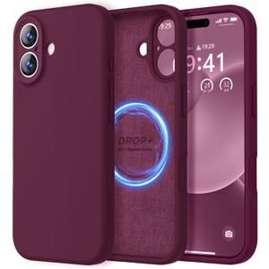 LOVE 3000 Designed for iPhone 17 Case, Premium Silicone [Compatible with Magsafe][Soft Anti-Scratch Microfiber Lining] Shockproof Protective Phone Case for Men Women 6.3", WineRed