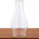 JIAOGEPENGYOU Oil Lamp Chimney Replacement,3 Inch Fitter x 8.3 Inch Tall Kerosene Lamp Globe,Clear Glass Light Globe,Hurricane Lamps Globes Shade Cover,Glass Chimney for Oil Lamps for Indoor Use