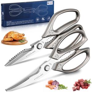 SSGP Kitchen Shears Set, All Purpose Heavy Duty Poultry Shears, Sharp Japanese Meat Scissors, Dishwash Safe Stainless Steel Kitchen Scissors for Food, Chicken Bones, Turkey, Christmas Gifts Women Men