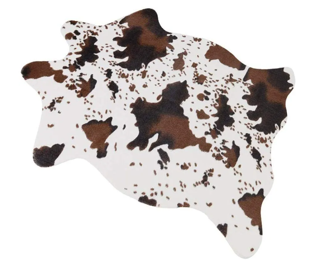 MustMat Cute Cow Print Rug Fun Faux Cowhide Area Rug Nice for Decorating Kids Room 29.5" W x 43.3" L