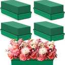 Teenyyou 4 Pack Large Size Floral Foam with Bowl 9.65" l x 4.65" W x 3" H Rectangle Wet Floral Foam Cage Blocks Flower Arrangements Supplies for Table Party Festival Flower Decor