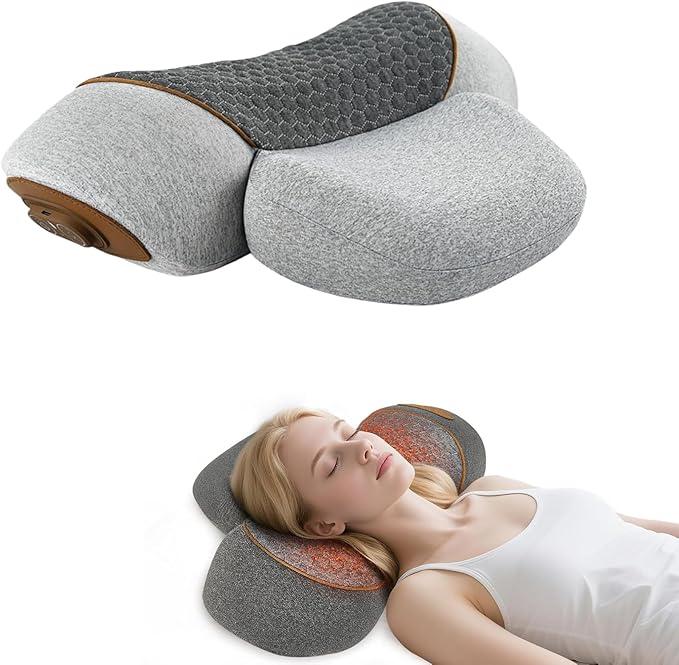 Upgraded Neck Massager Pillow, 3-in-1 Neck Massager, Traction Massage with Heat, Neck Pillow for Shoulder Pain, Deep Tissue Pain Relief,Rechargeable TheraPillow