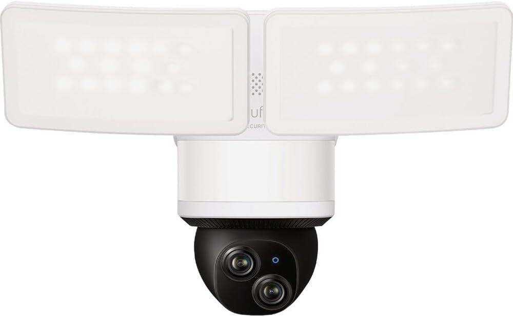 eufy E340 Outdoor Hardwired Floodlight Security Camera with Pan and Tilt Dual Lens 2,000 Lumens Local Storage No Monthly Fees T8425121