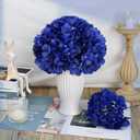 104 Pcs Hydrangea Artificial Flowers, Royal Blue Faux Hydrangea Flowers with Stems for Wedding Arch, Realistic Fake Silk Hydrangeas for Table Centerpieces, Baby Shower, Home Party Decoration