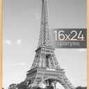 upsimples 16x24 Picture Frame White 1 Pack, Scratch-Proof Poster Frames 16 x 24 for Photo Gallery - Slide-In Strips, Horizontal or Vertical Wall Mounting
