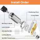 Cam Locks Keyed Alike 5/8" RV Storage Lock 4PCS RV Compartment, Camper, Trailer, Vending Machine Replacement Set with 8 Keys, Chrome Finish (4, 5/8 Inch)