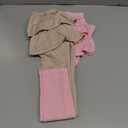 2Pack Girls School Uniform Pants Leggings with Skirts Stretch Warm Jegging , 5-6Y, Pink, Nude