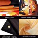 KatchOn Haunted Happy Halloween Backdrop - XtraLarge, 72x44 Inch | Scary Pumpkin Banner for Outdoor Decorations