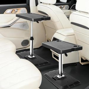 Car Seat Tray Table, Adjustable Car Desk for Laptop & Tablet, Multi-Function Travel Tray for Front Passenger/Rear/Driver Seat, Eating & Work Tray, Essentials Accessories for Long Trips